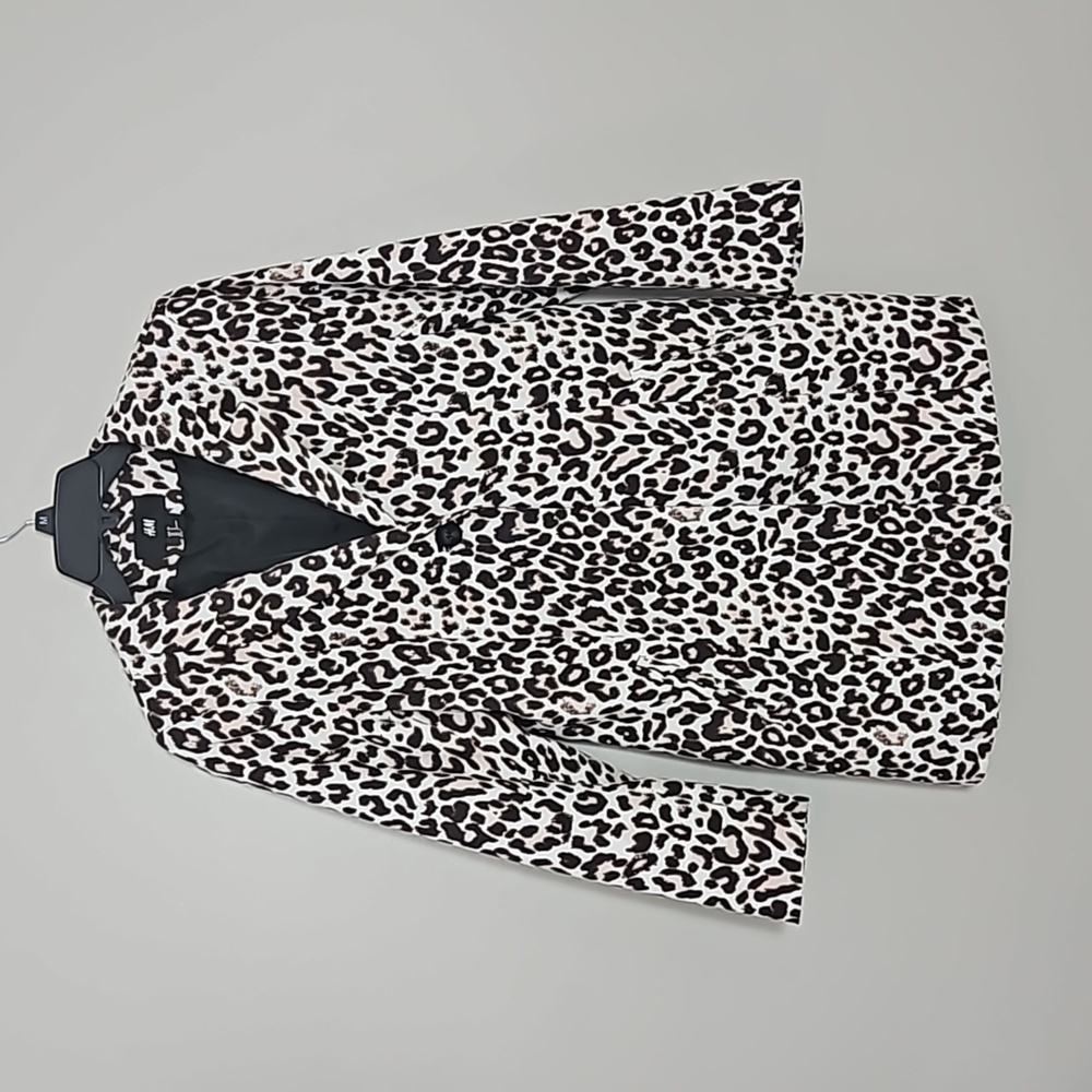 H&M Leopard Blazer Sz 8 - Picture 1 of 11